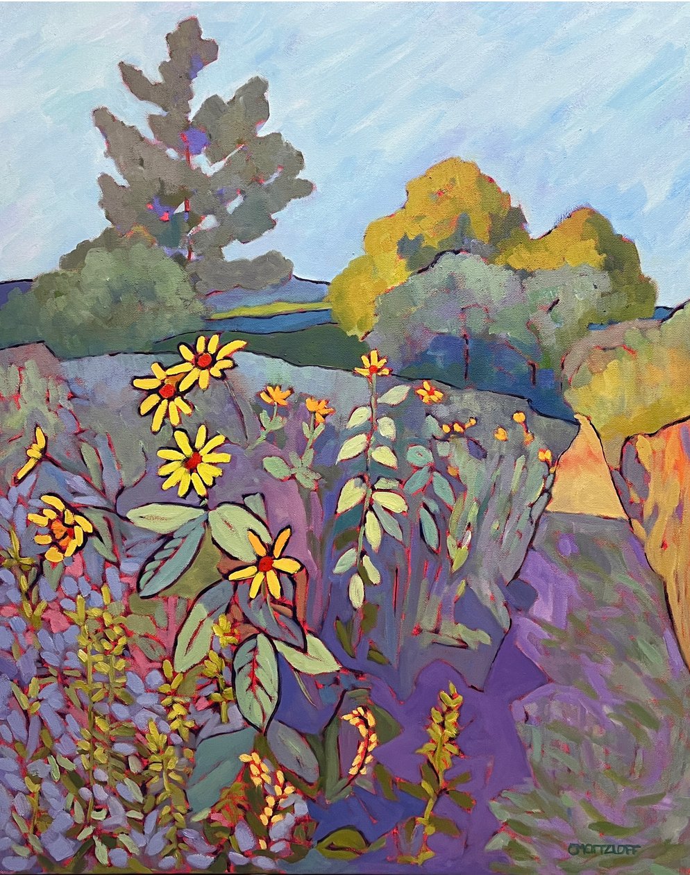 Embraced by Nature, 2023 (óleo sobre tela) de Catherine J Martzloff