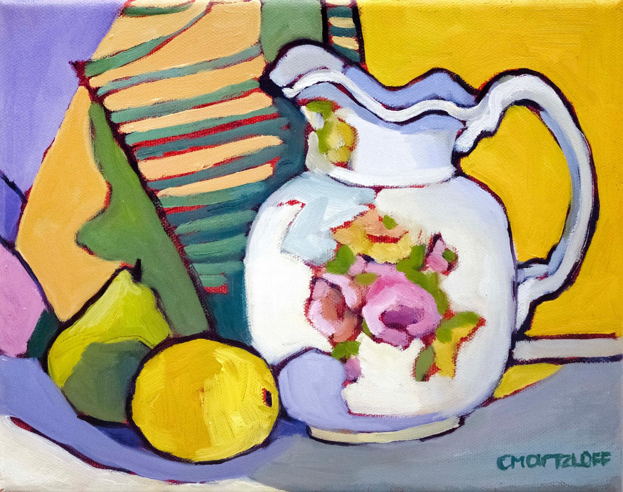 Fusão floral, 2024 (óleo sobre tela) de Catherine J Martzloff