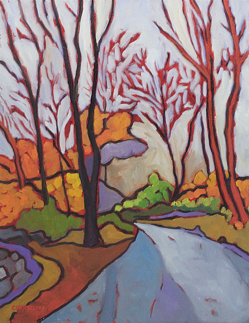 Passeio no bosque, 2019 (óleo sobre tela) de Catherine J Martzloff