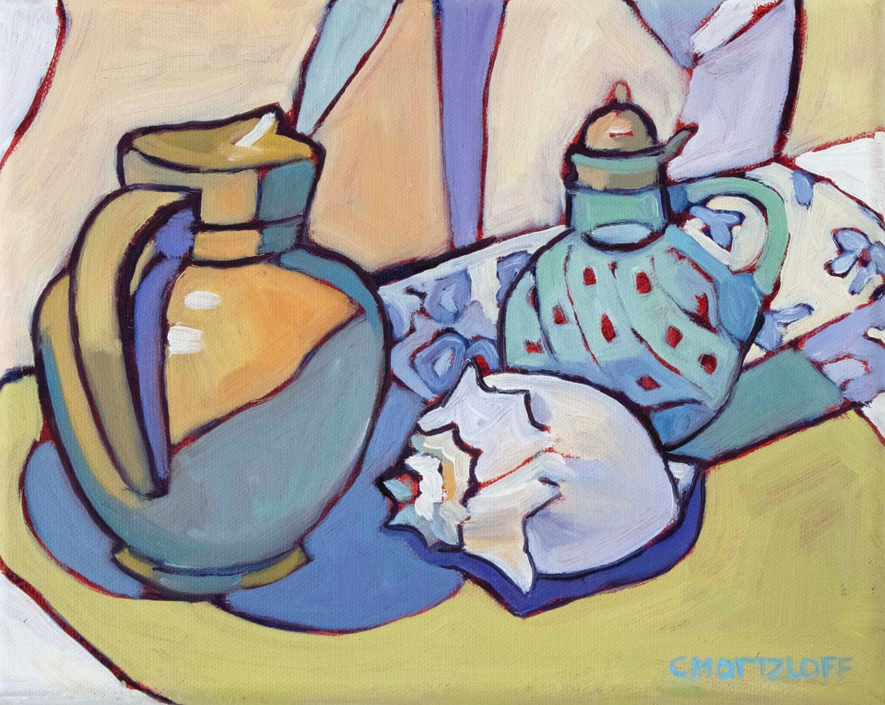 Sussurros do mar, 2024 (óleo sobre tela) de Catherine J Martzloff