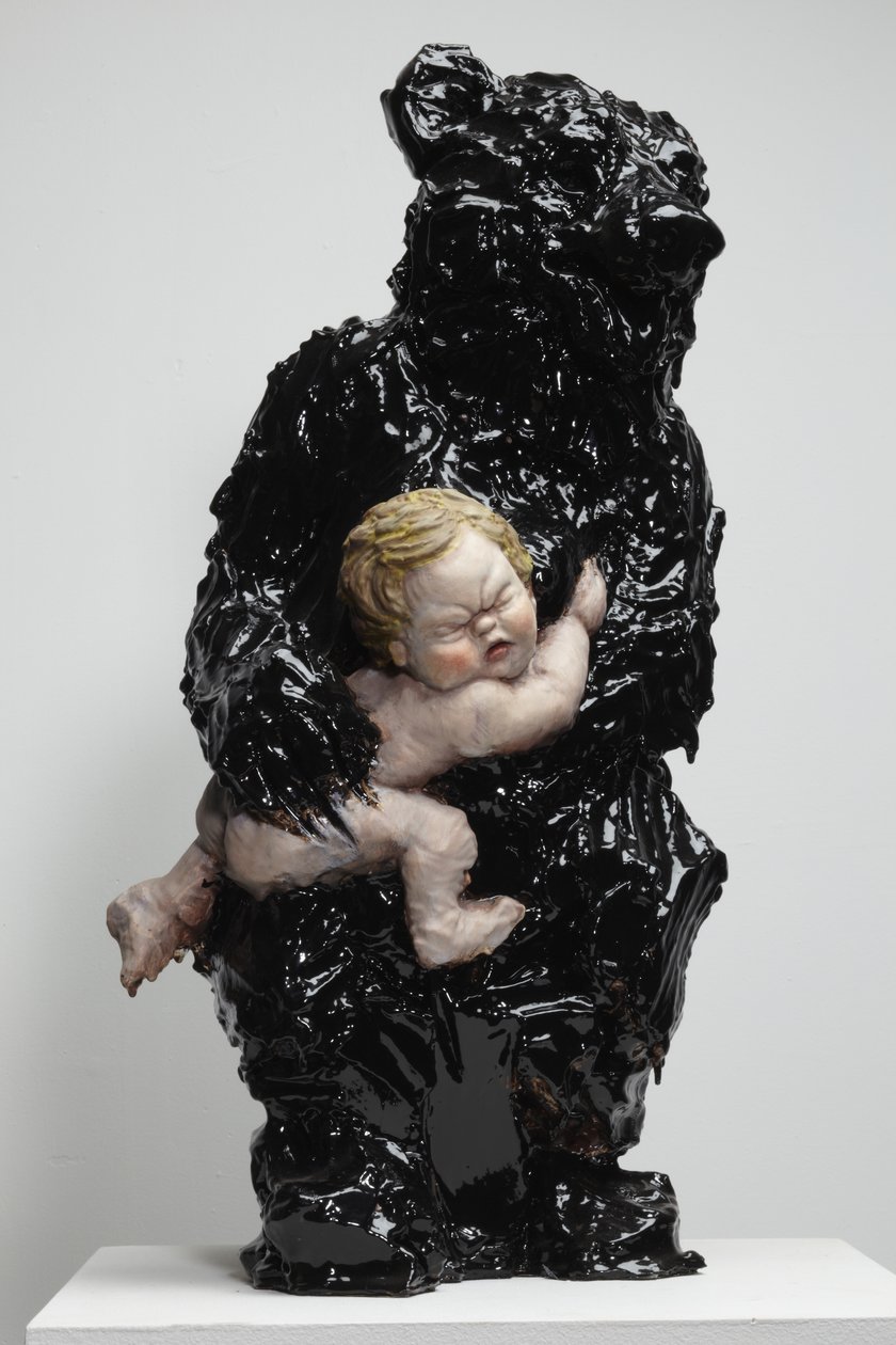 O enjeitado, 2010 (jesmonite, pintura) de Cathie Pilkington