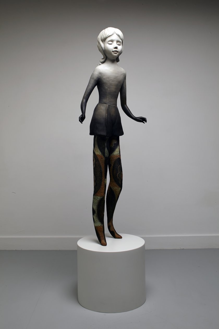 Twinkle, 2014 (tinta a óleo sobre bronze com base em bronze pintado) de Cathie Pilkington