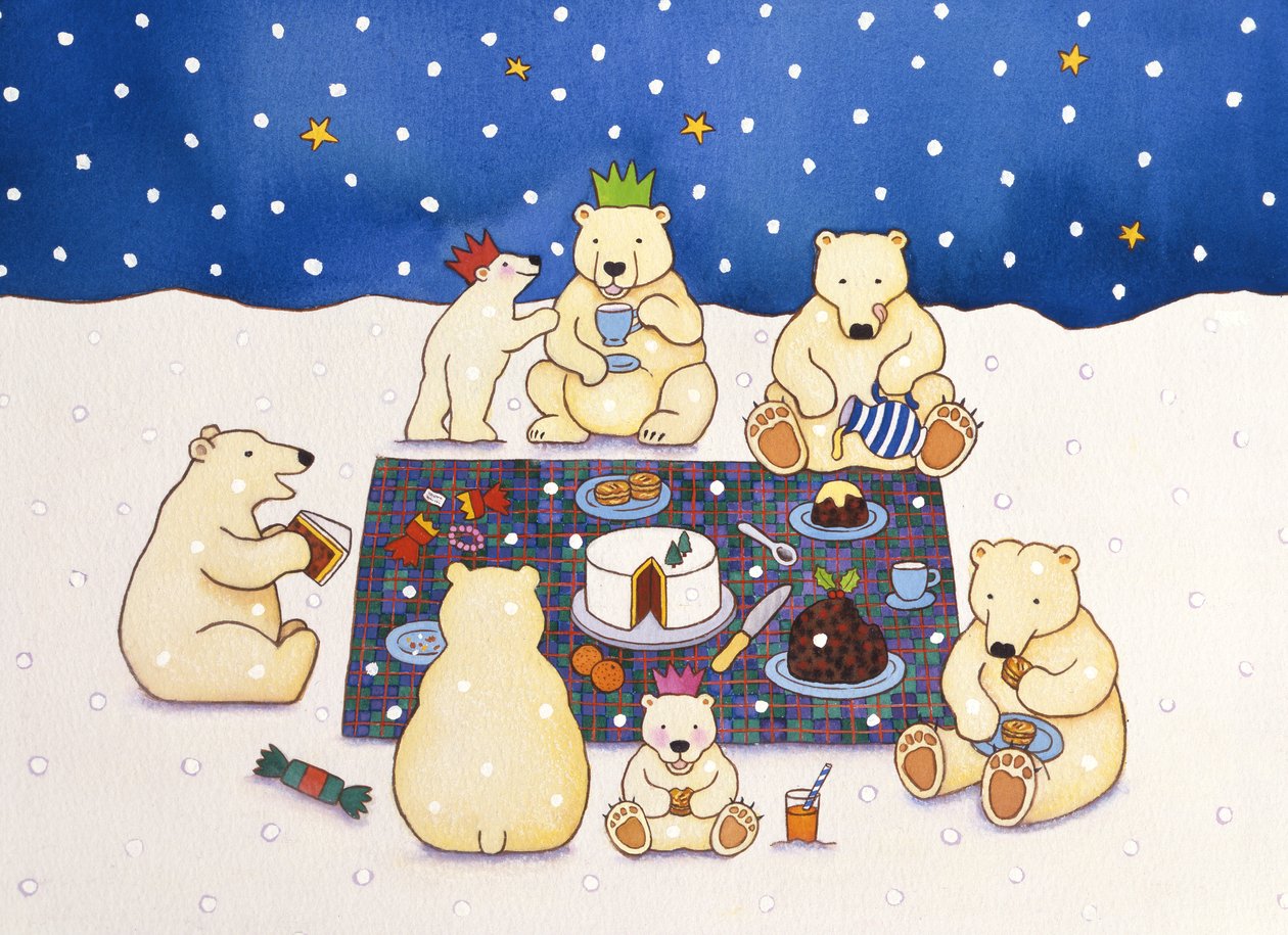 Polar Bear Picnic, 1997 (wc no papel) de Cathy Baxter