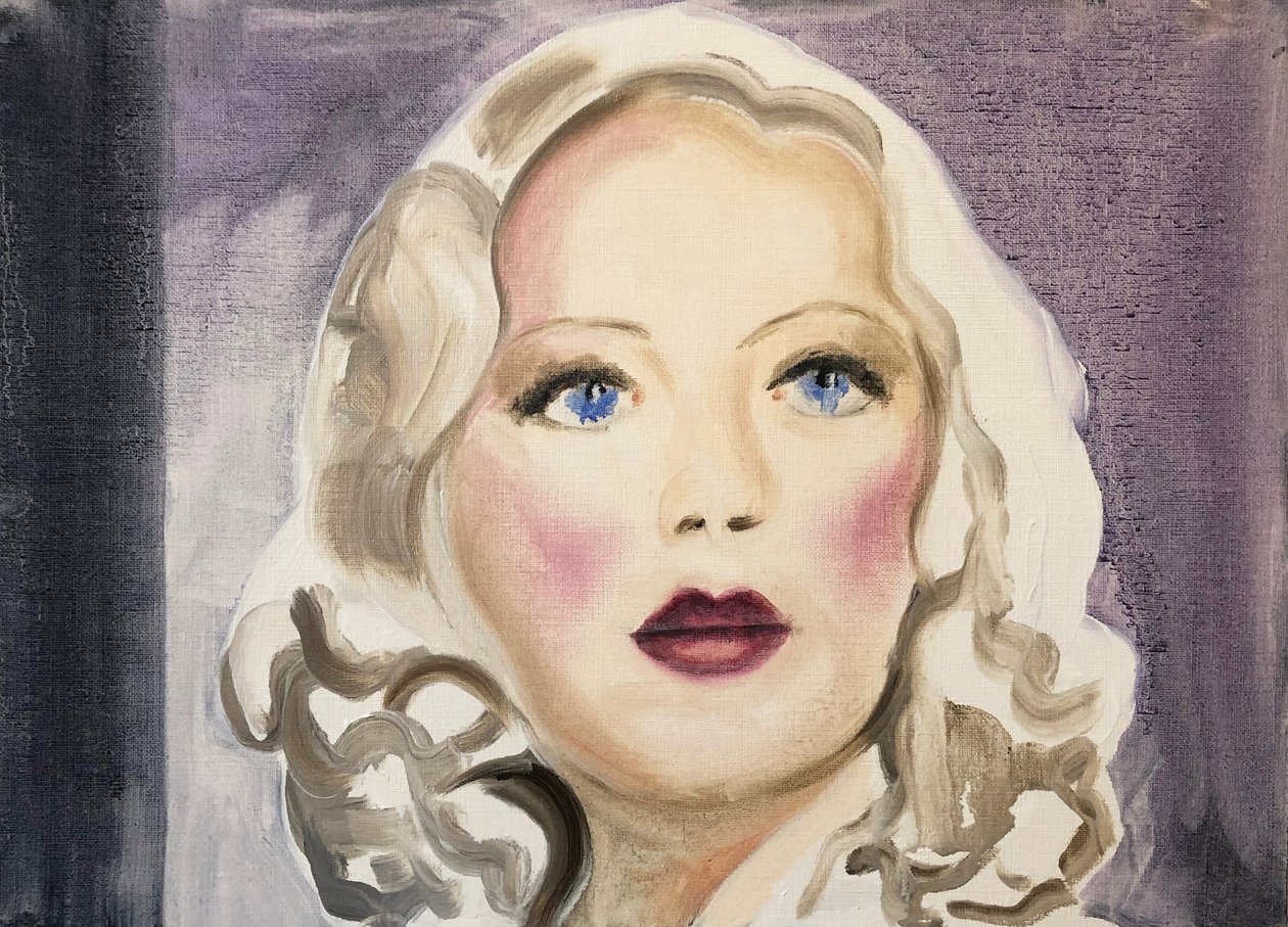 08.04.20 Ela era uma artista, 2020 (óleo sobre papel) de Cathy Lomax
