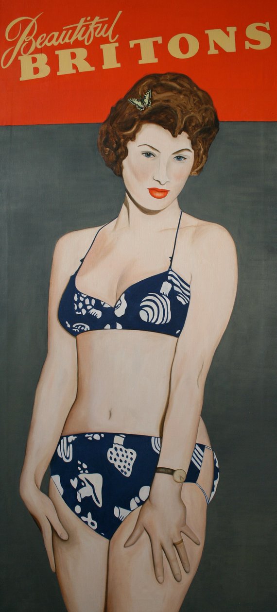 Beautiful Britons, 2007 (óleo sobre linho) de Cathy Lomax