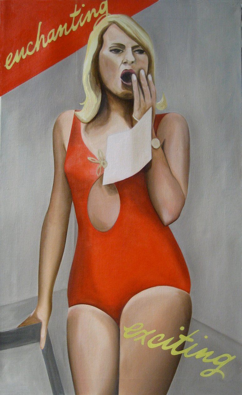 Encantador, excitante, 2007 (óleo sobre linho) de Cathy Lomax