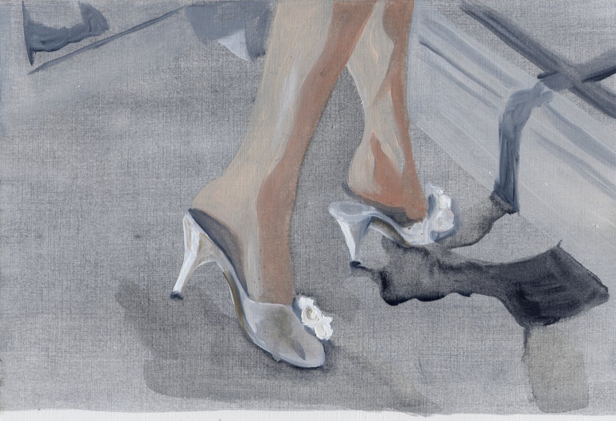 Film Diary #47 (23.04.13 Ela despiu-se), 2015 (óleo sobre papel) de Cathy Lomax