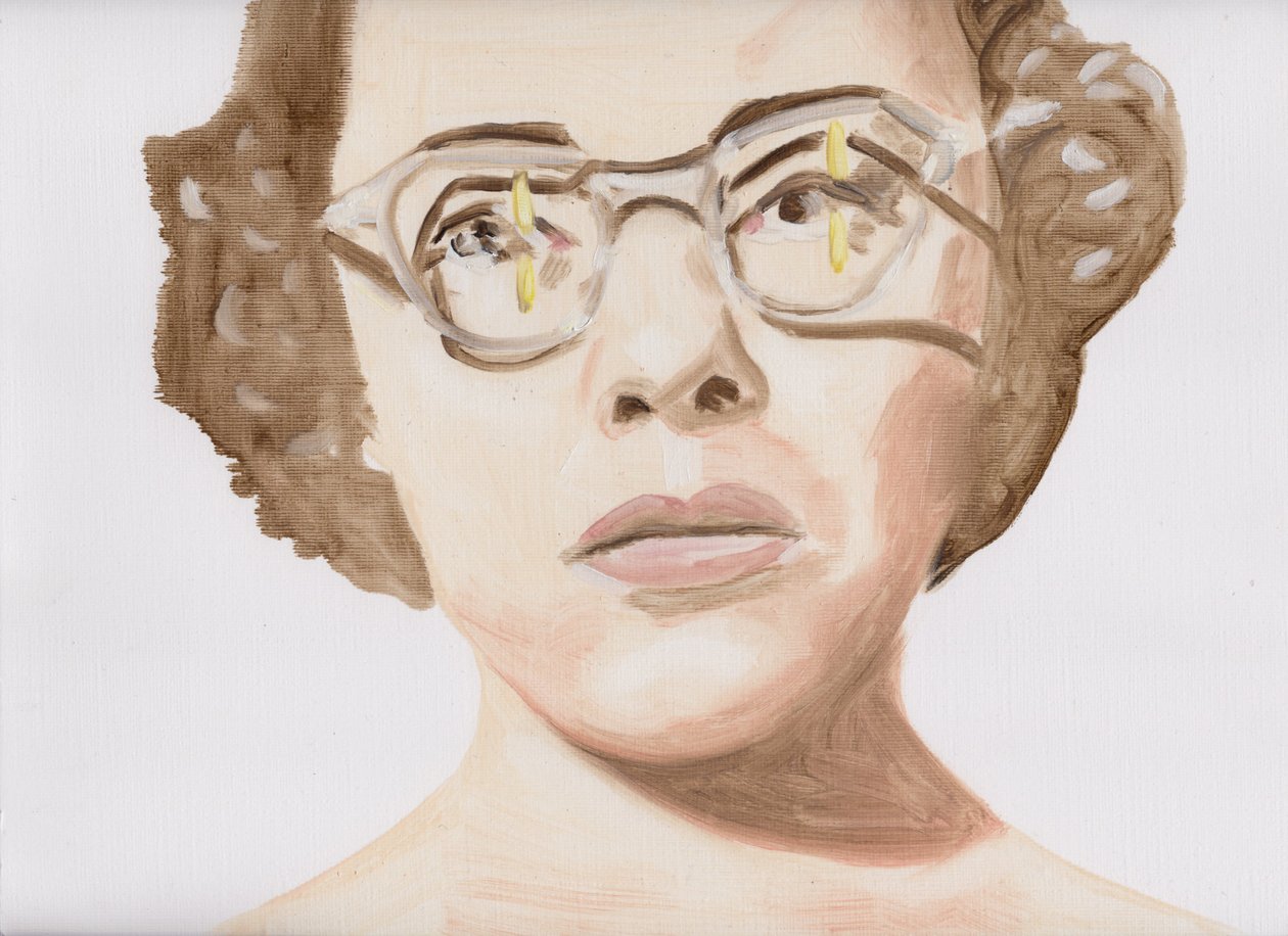 Olhos de chama, 2017 (óleo sobre papel) de Cathy Lomax