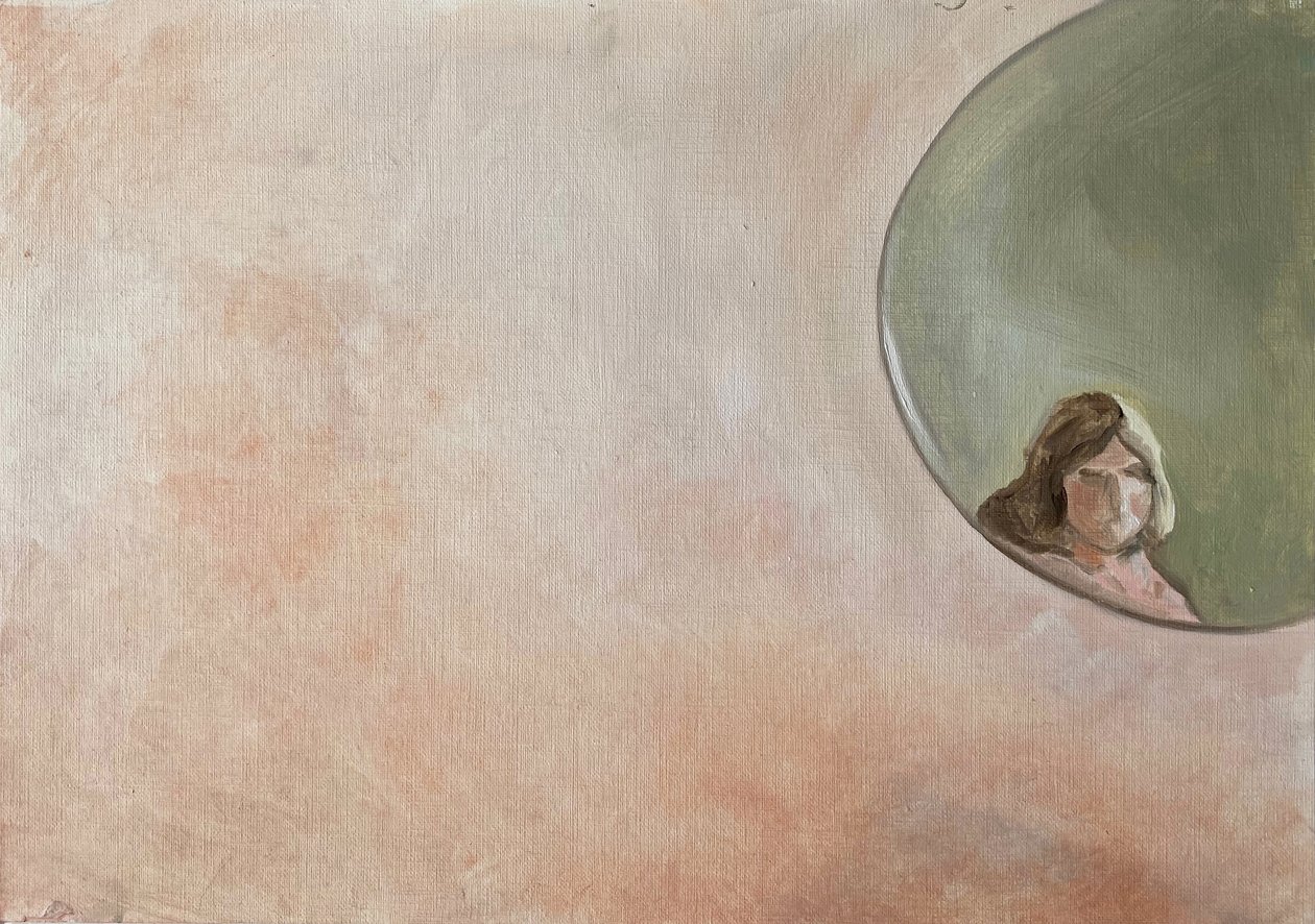 Espelho, 2020 (óleo sobre papel) de Cathy Lomax