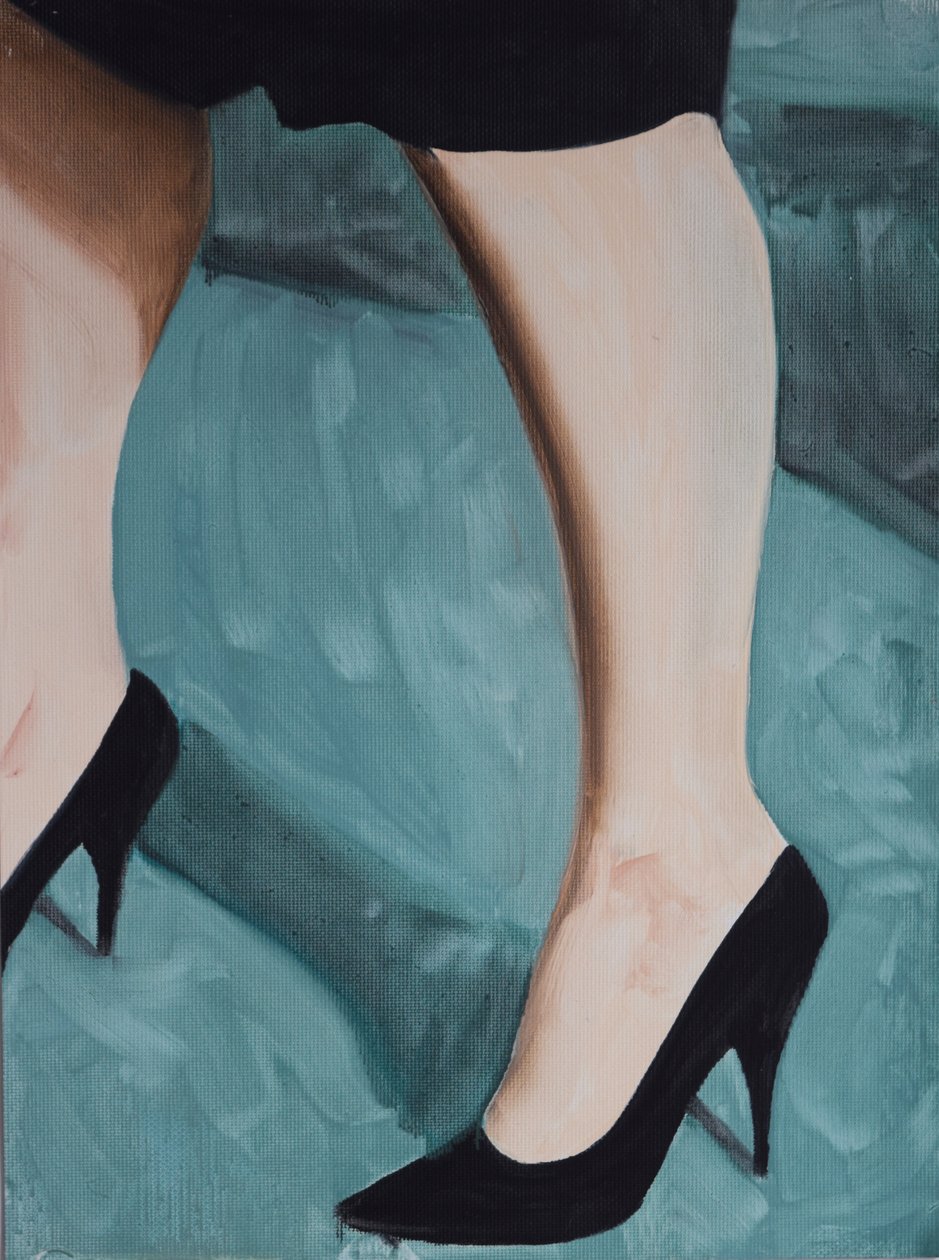 Misfit Legs 1, 2013 (óleo sobre papel) de Cathy Lomax