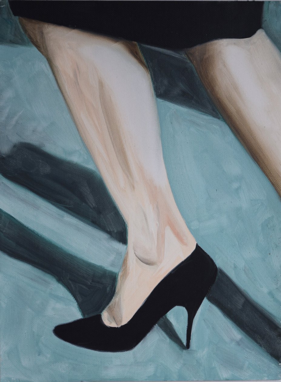 Misfit Legs 2, 2013 (óleo sobre papel) de Cathy Lomax