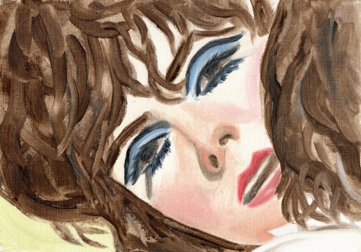 Myrtle (Sombra azul), 2024 (óleo sobre papel) de Cathy Lomax