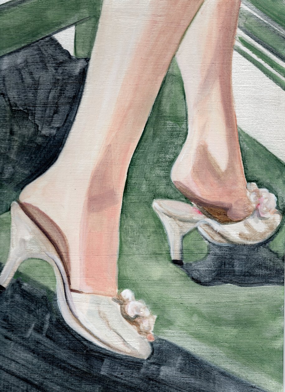No Place is Home, 2020 (acrílico e óleo sobre papel) de Cathy Lomax