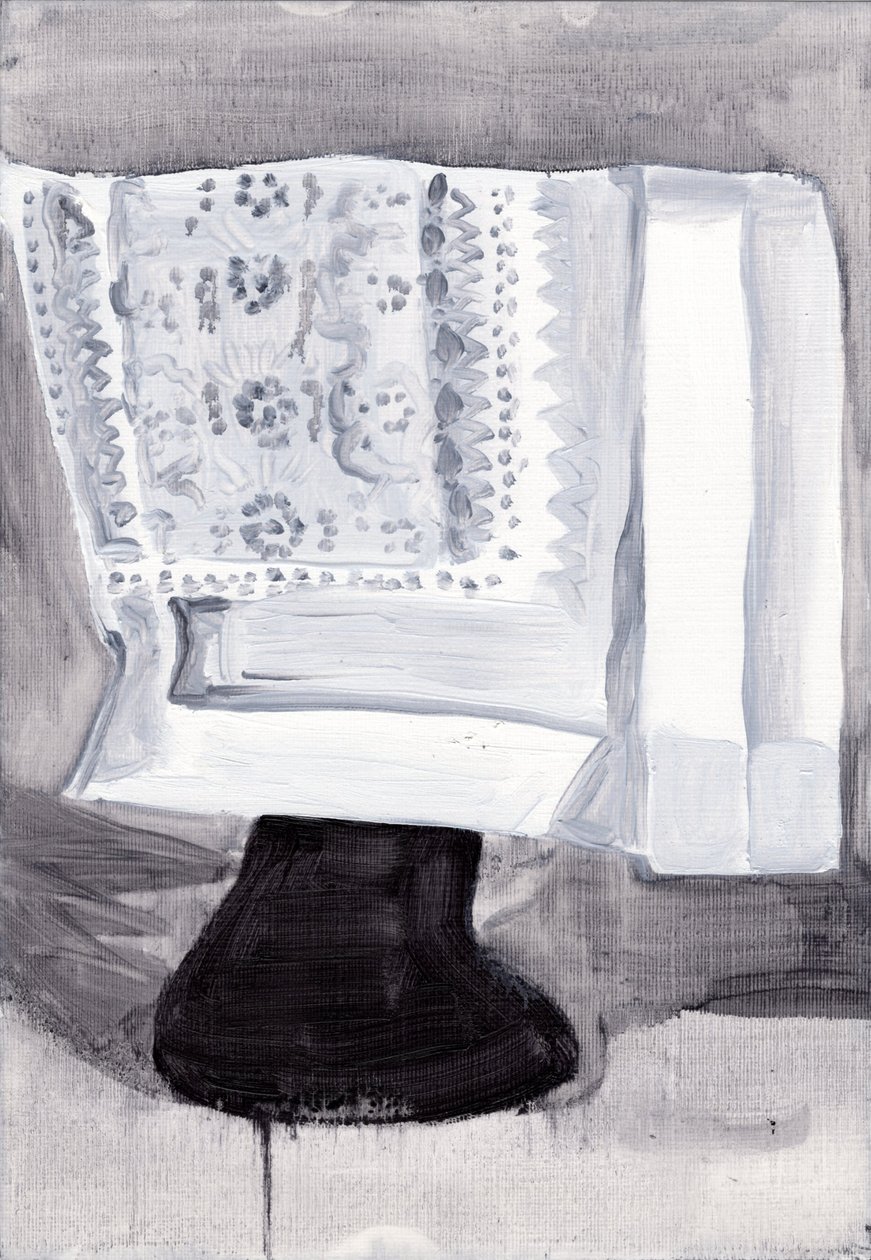 Obsfuscate, 2019 (óleo sobre papel) de Cathy Lomax