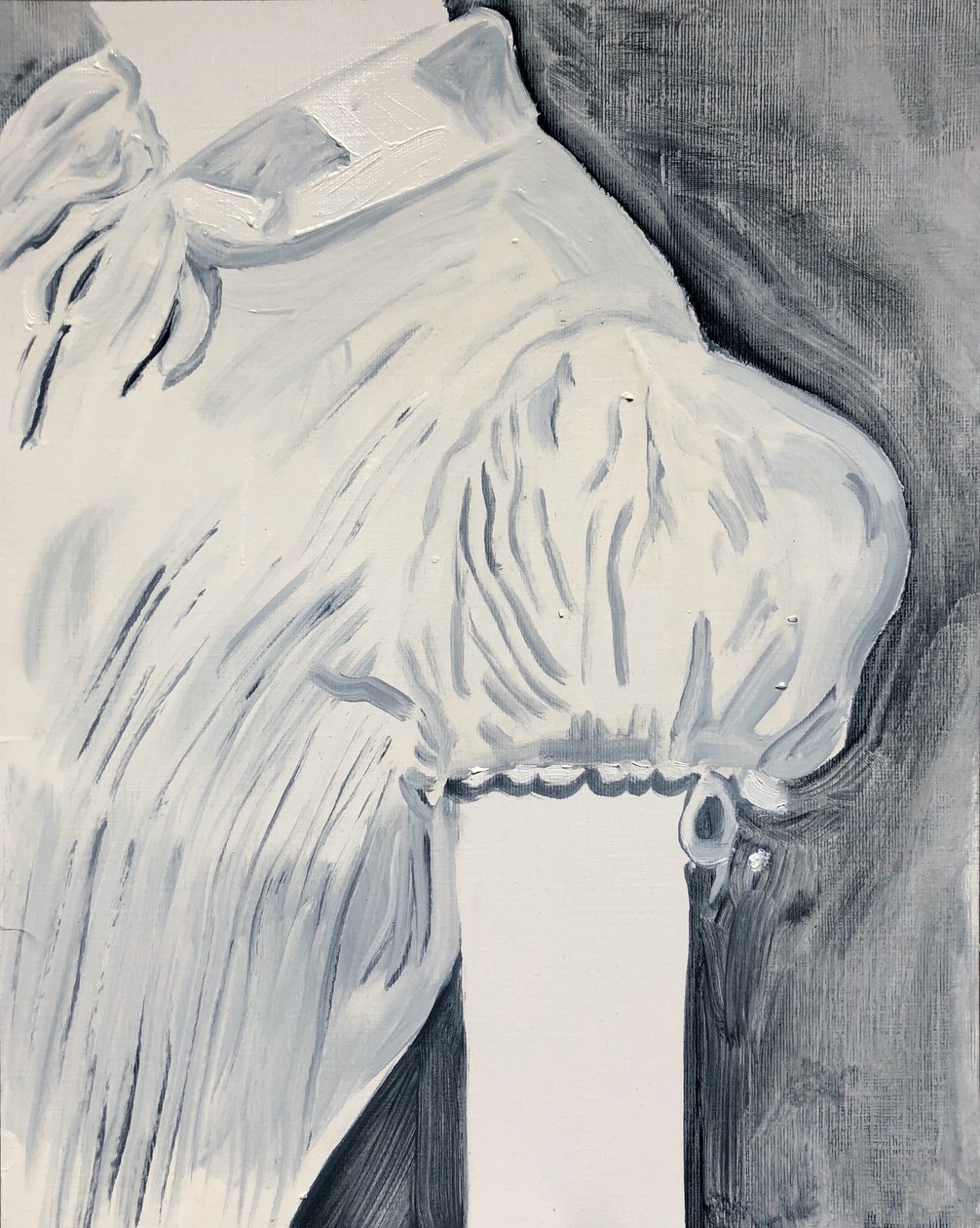 Puff, 2018 (óleo sobre papel) de Cathy Lomax