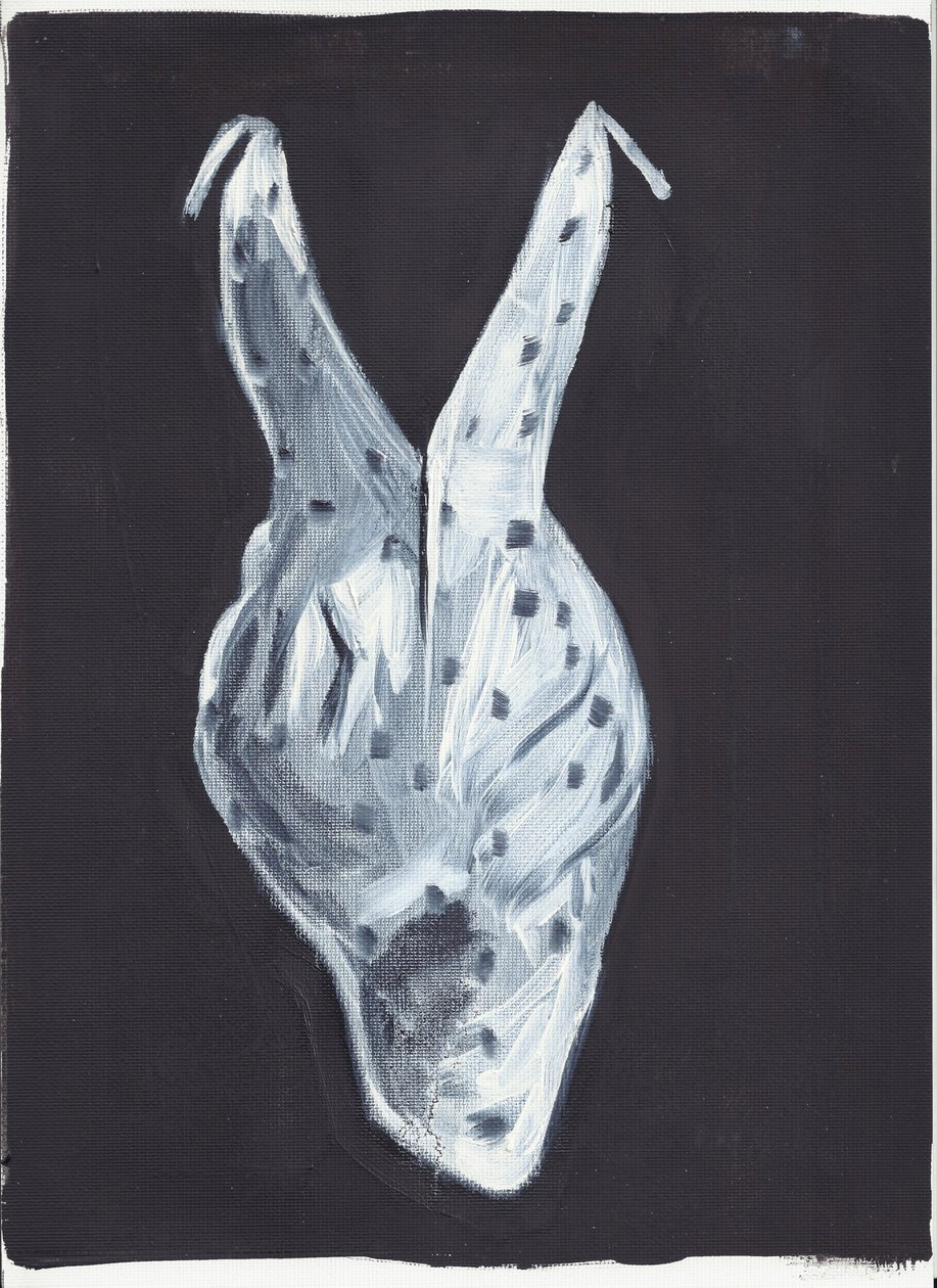 Roslyn, costas, 2012 (óleo e acrílico sobre papel) de Cathy Lomax