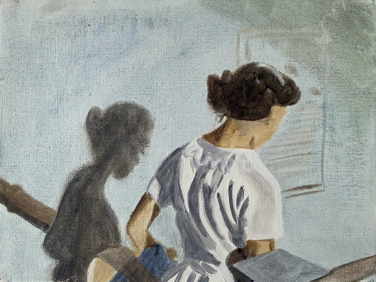 Ela era obstinada, 2023 (óleo sobre papel) de Cathy Lomax