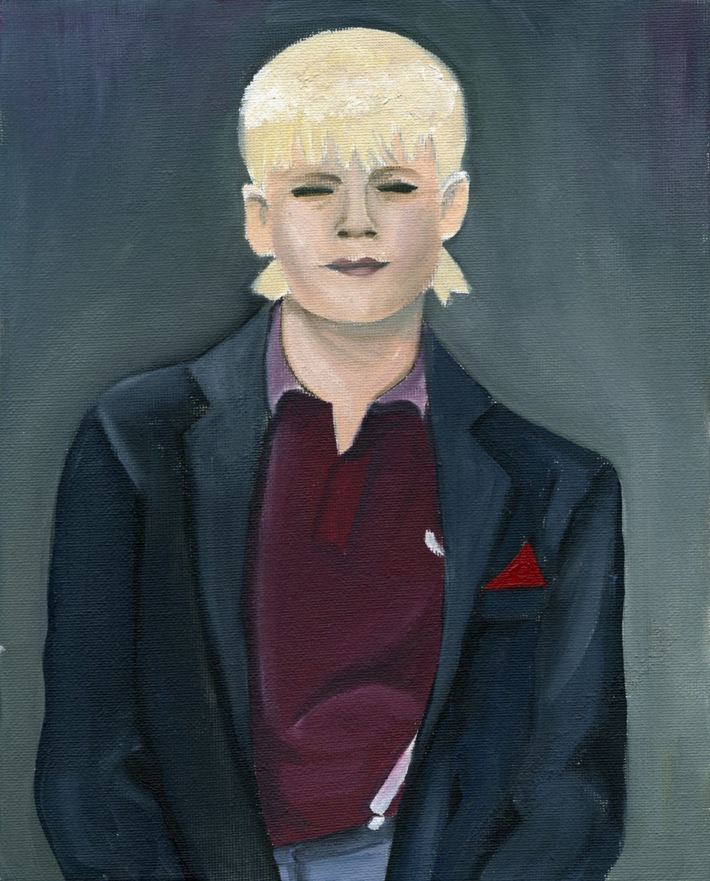 Rapariga Skinhead, 2005 (óleo sobre tela) de Cathy Lomax
