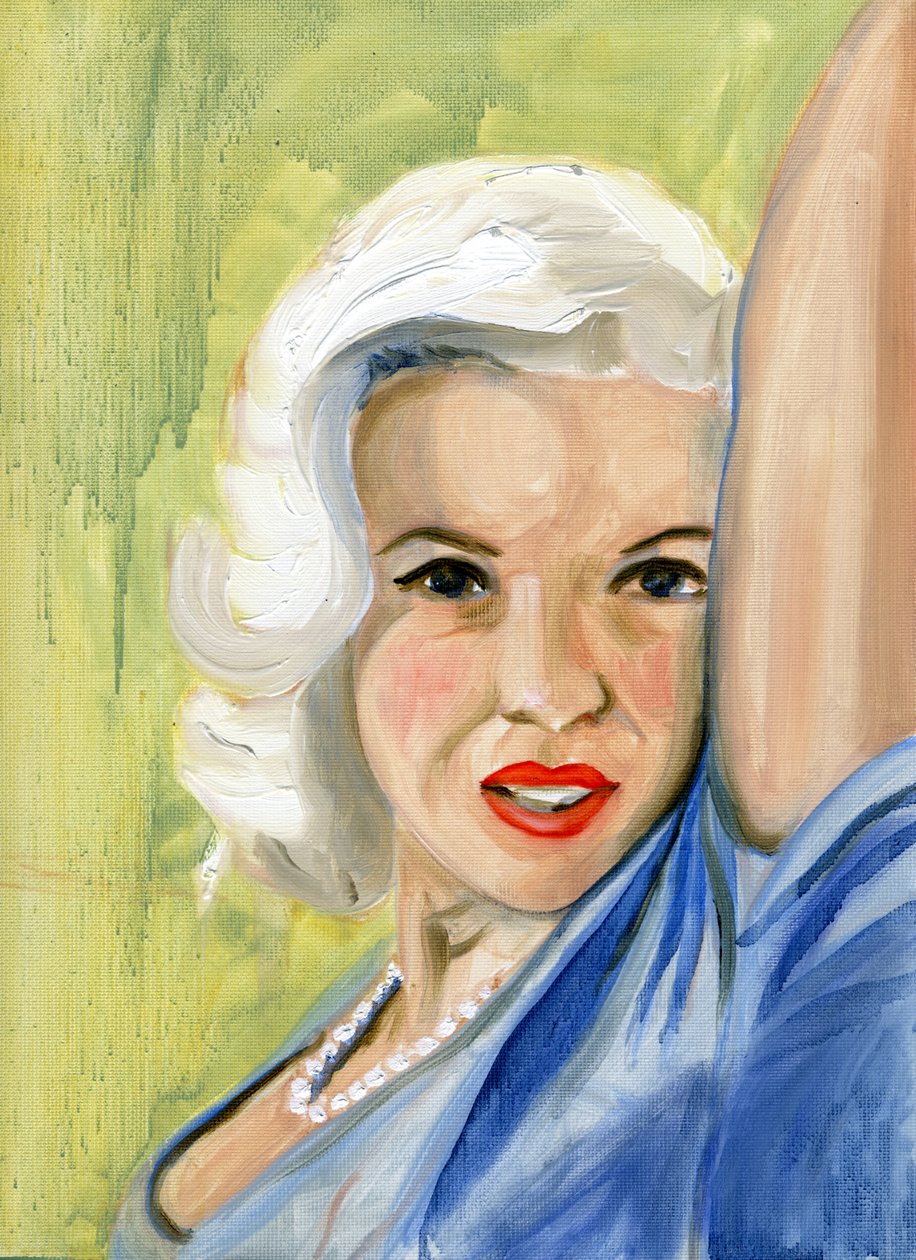 O Fim Inevitável de uma Deusa do Amor (Jayne 10), 2008 (óleo sobre tela, papel) de Cathy Lomax