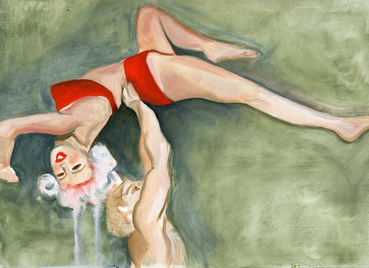 O Fim Inevitável de uma Deusa do Amor (Jayne 4), 2008 (óleo sobre tela) de Cathy Lomax