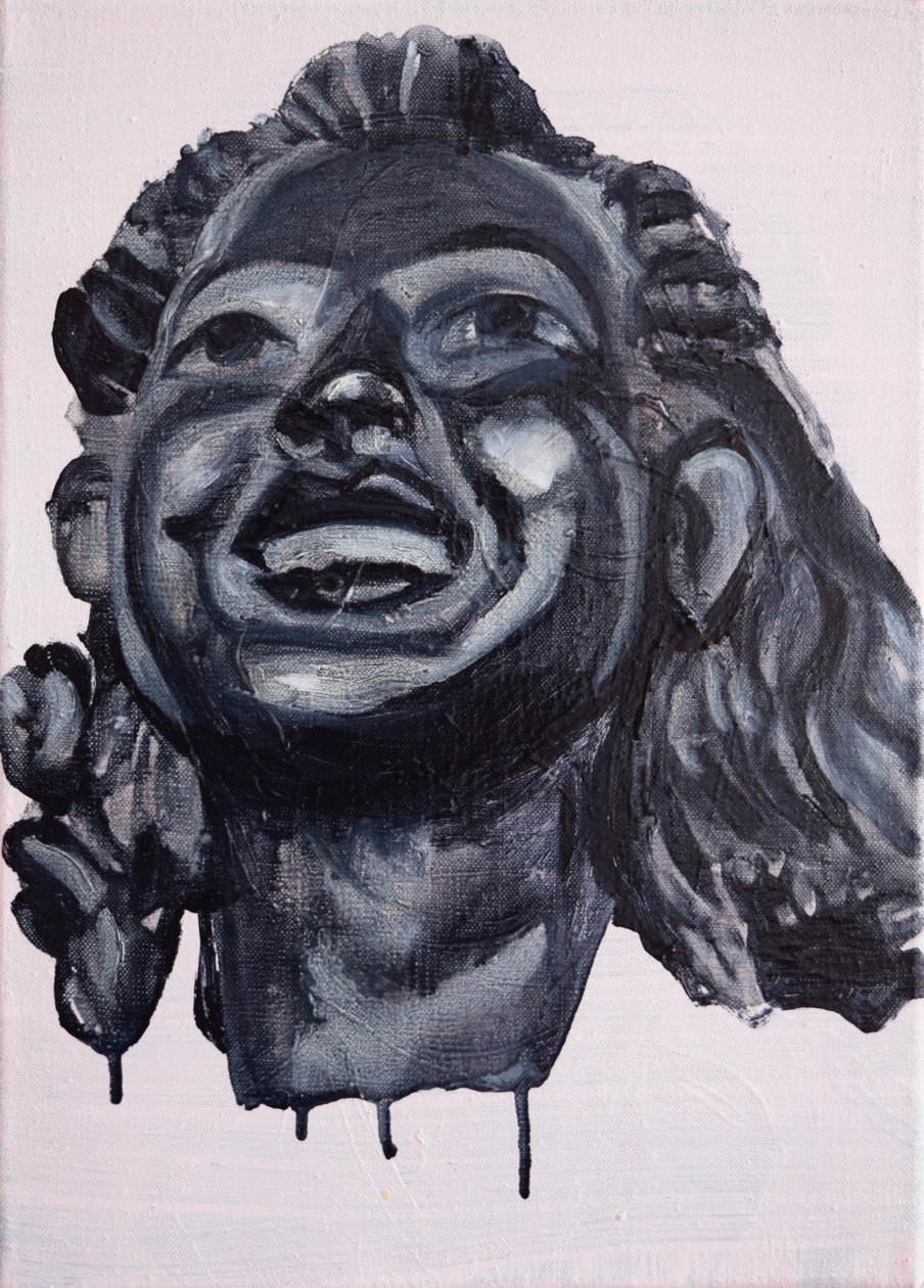 As Donzelas Felizes: Olivia, 2017 (óleo sobre linho) de Cathy Lomax