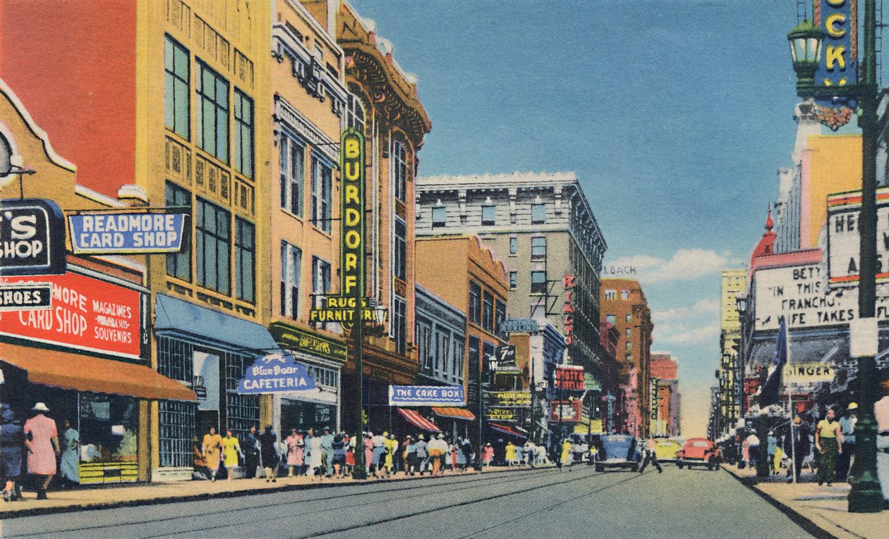 Quarta Avenida., Olhando para o Norte, 1942 de Caufield and Shook