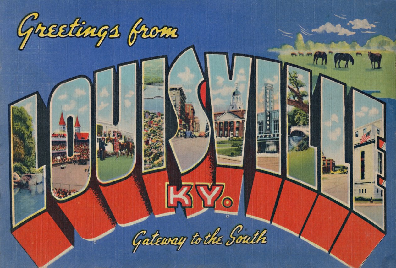 Saudações de Louisville Ky. - Gateway to the South, 1942 de Caufield and Shook