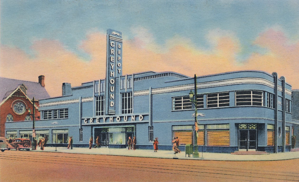 Terminal de ônibus Greyhound, 1942 de Caufield and Shook