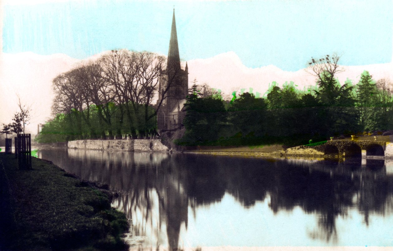 Igreja da Santíssima Trindade, Stratford-upon-Avon, Warwickshire, 1926. de Cavenders Ltd