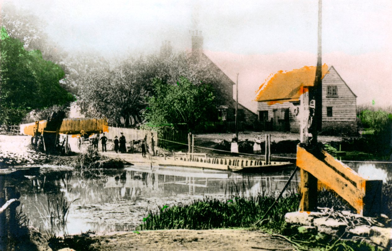 A balsa em Bablock Hythe, Oxfordshire, 1926. de Cavenders Ltd