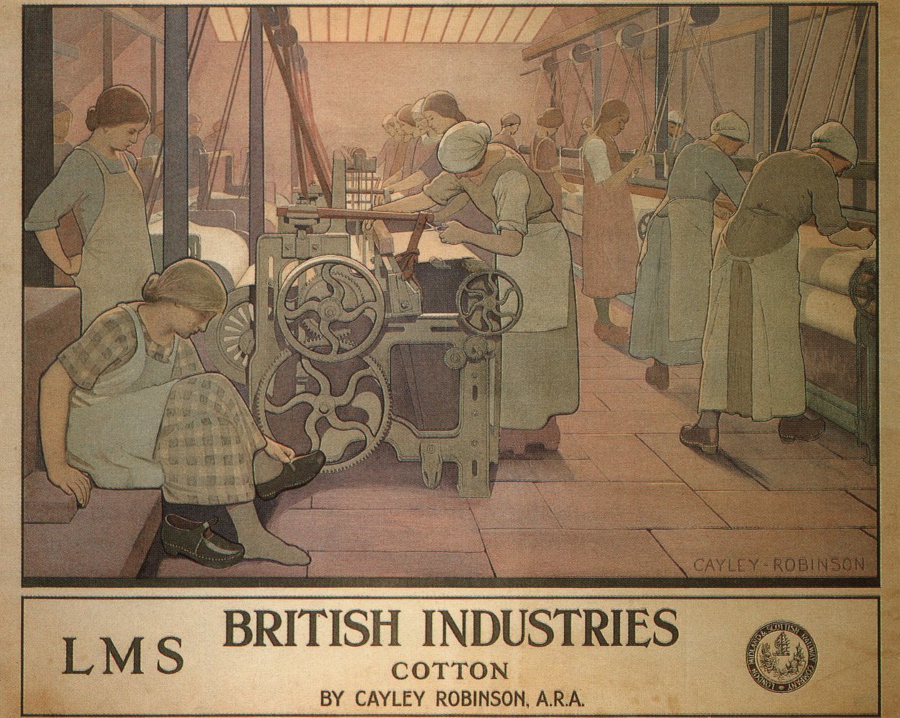 Indústrias Britânicas - Algodão, 1924 de Cayley Robinson