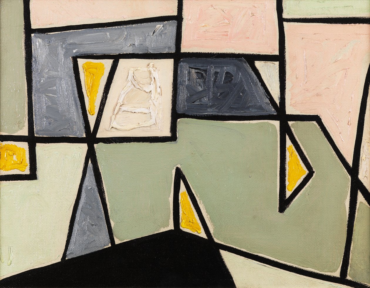 Composição "Cobra", c.1949 (óleo sobre tela) de Caziel Caziel