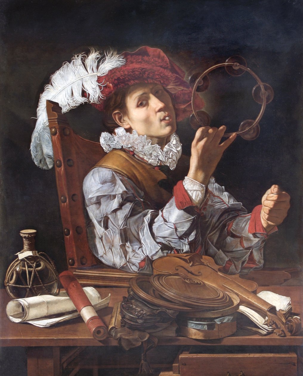 Um músico, c.1610 (óleo sobre tela) de Cecco de Caravaggio
