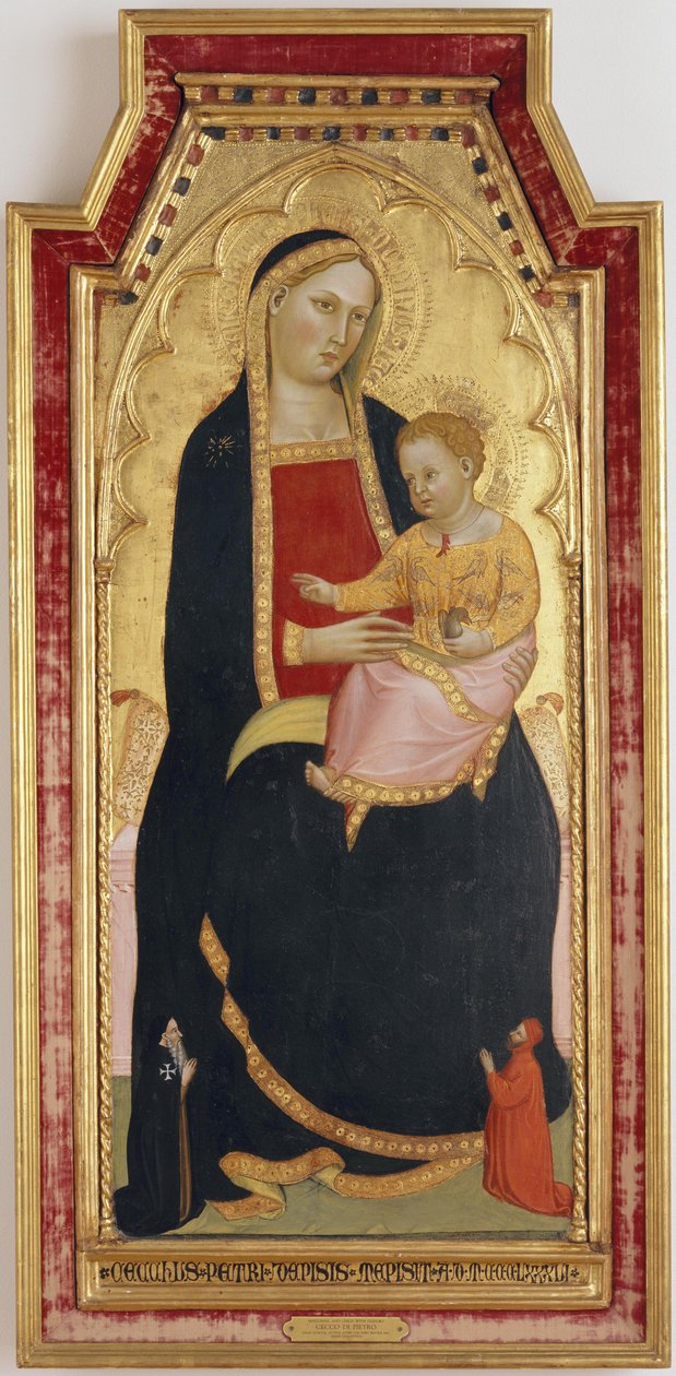 Nossa Senhora e o Menino com os doadores de Cecco di Pietro