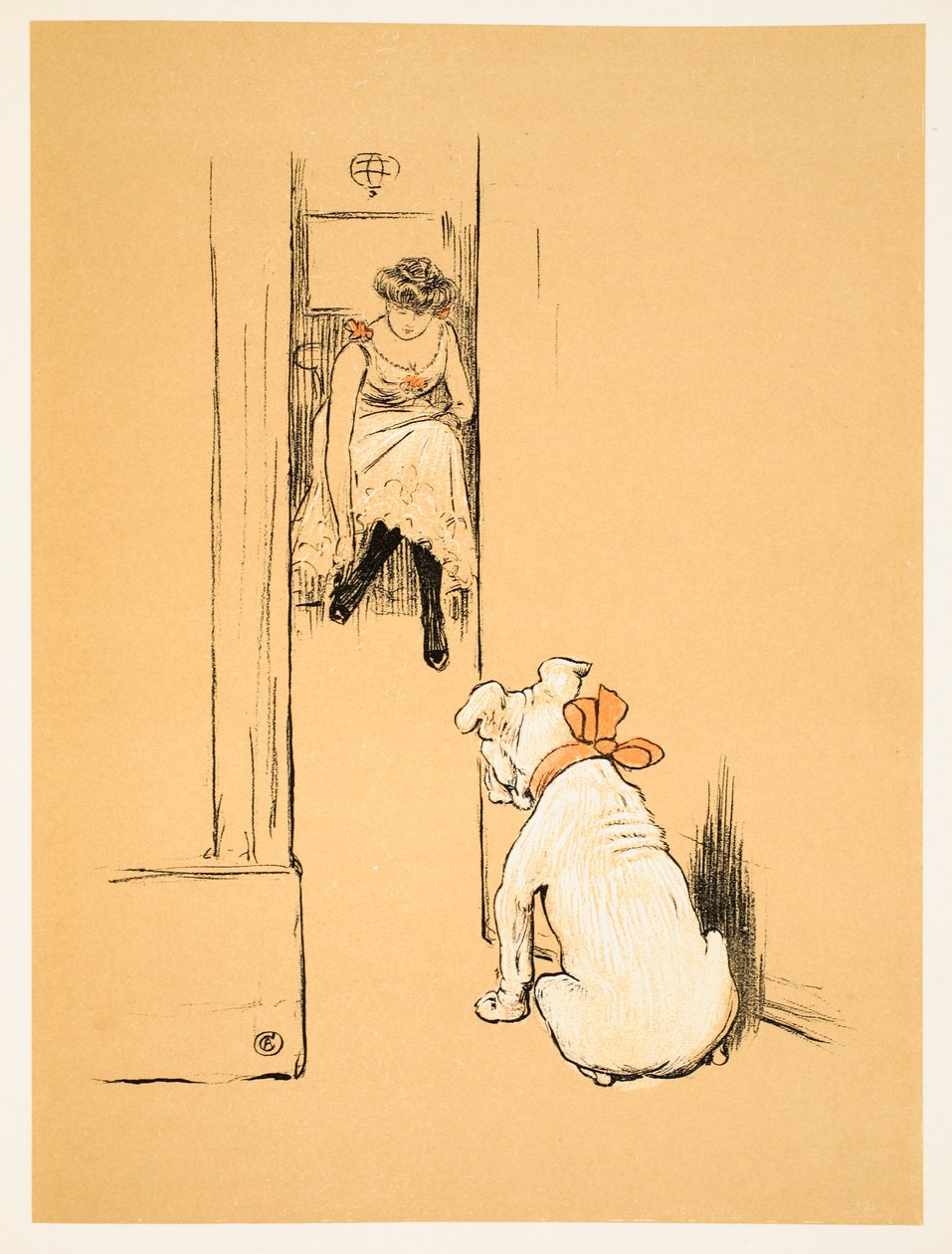 My Mistress Dressing, de &39;A Gay Dog, História de um Ano Tolo&39; Aldin, Cecil Charles Windsor (1870-1935), publicou William Heineman, 1905. Ilustração, 1ª edição, Chalk and Crayon on Paper, de Cecil Charles Windsor Aldin