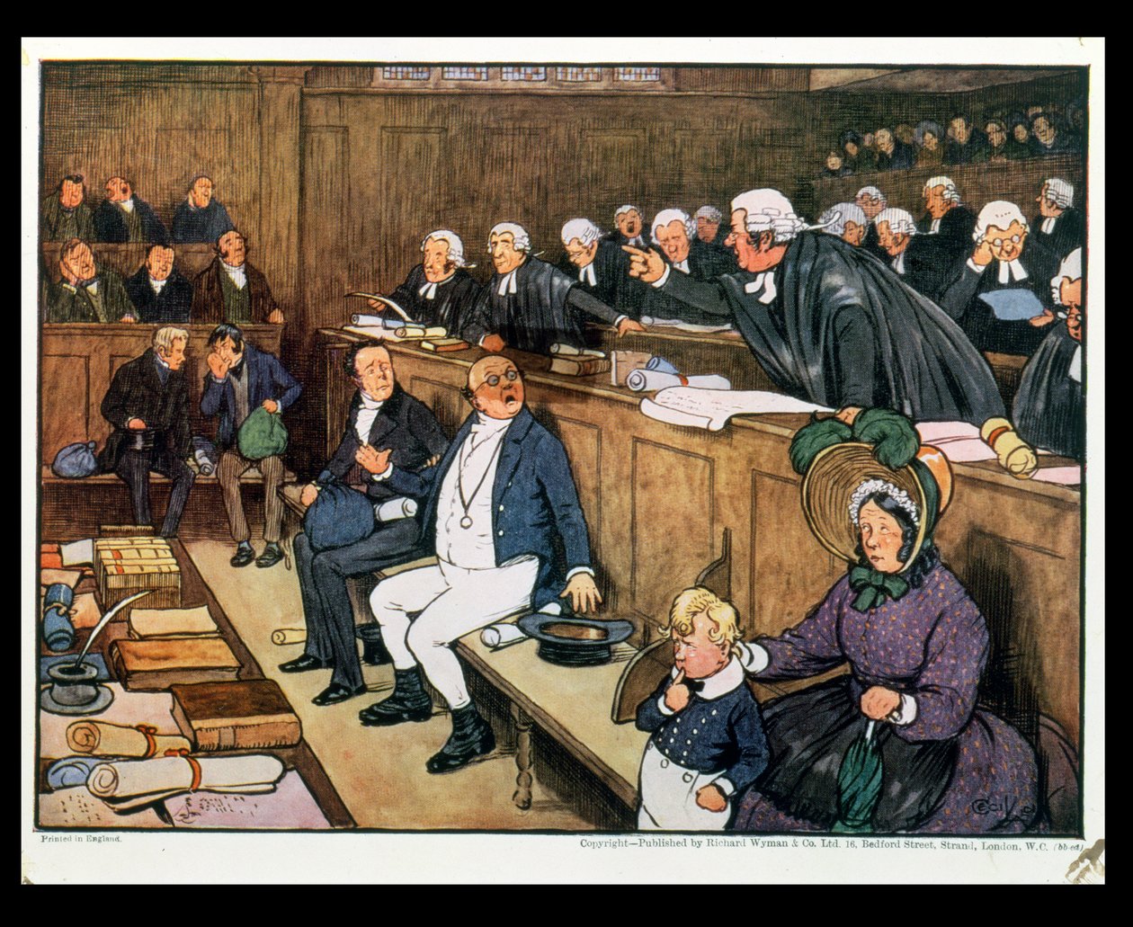 O julgamento do Sr. Pickwick, 1910 de Cecil Charles Windsor Aldin