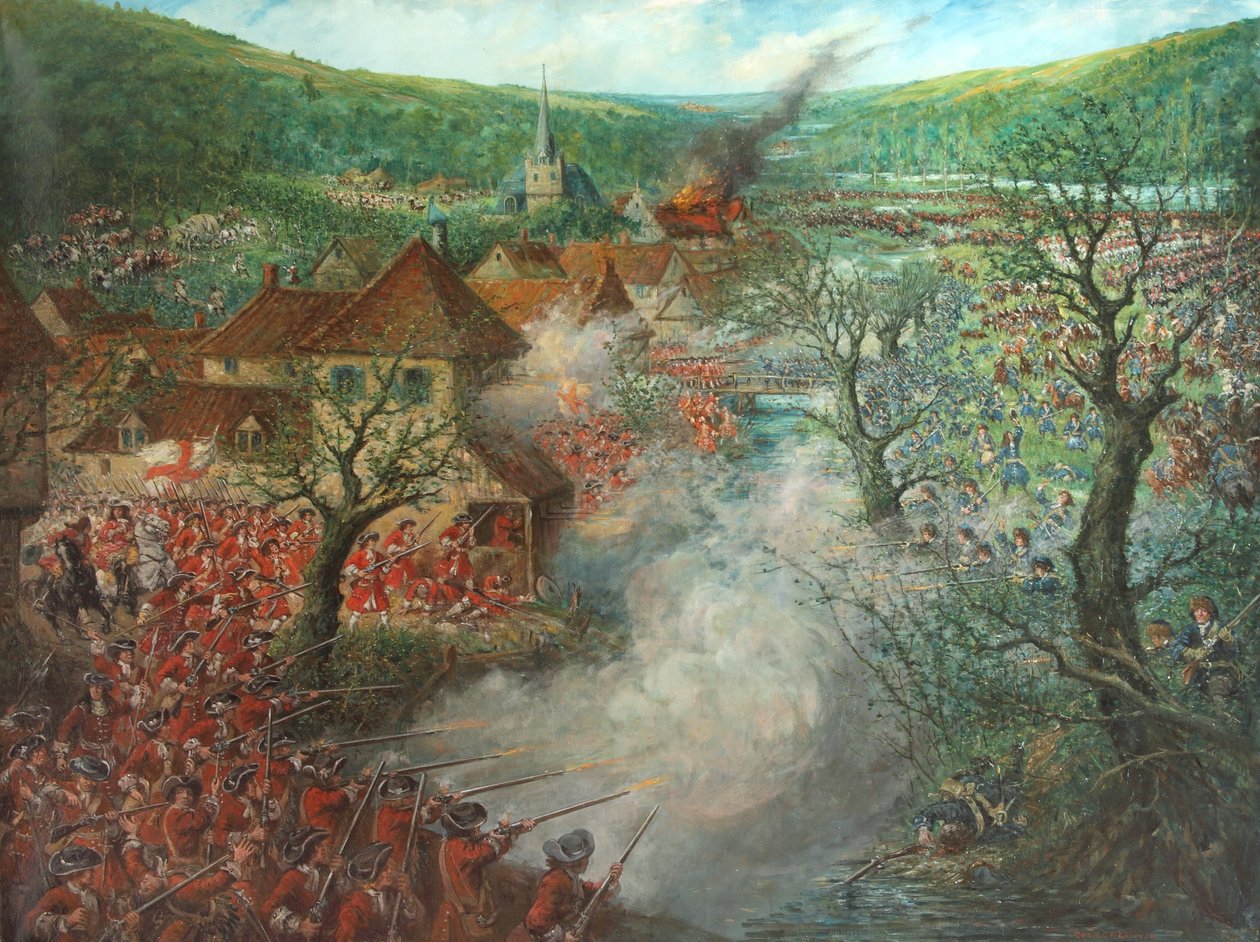 Cena de Batalha fora de uma cidade de Cecil Gordon Lawson