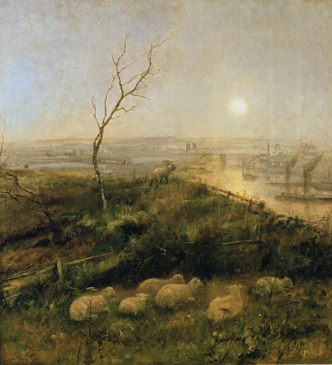 Strayed, uma pastoral do luar, 1878 de Cecil Gordon Lawson
