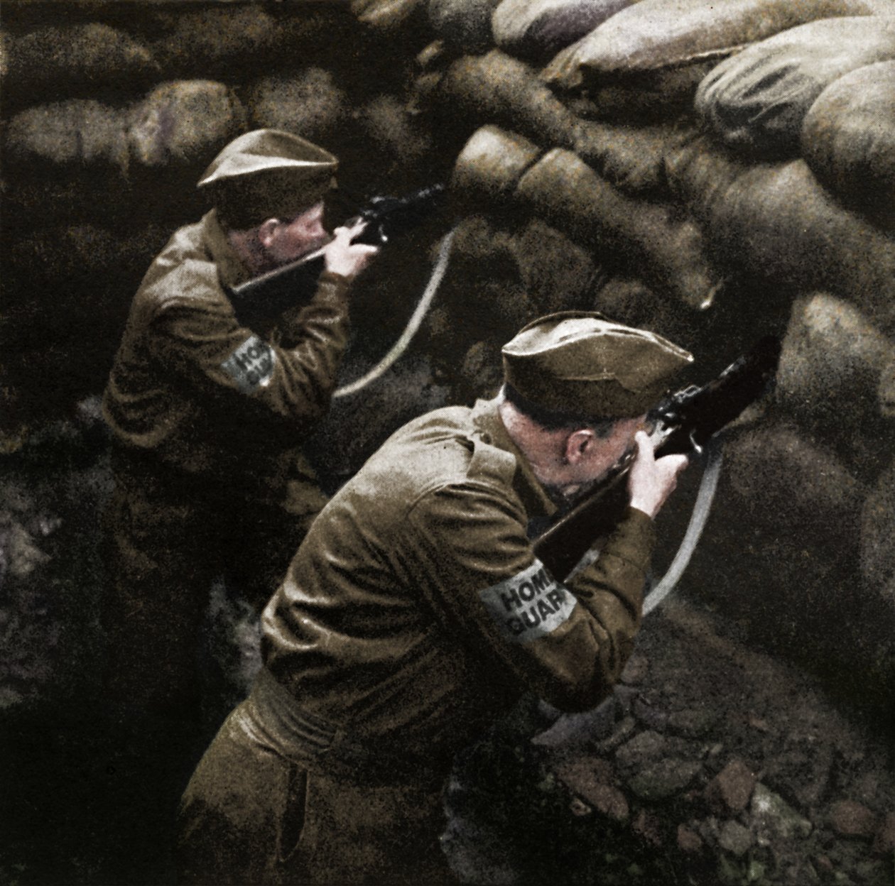 Cobrindo o bloqueio da estrada, 1941 de Cecil Beaton