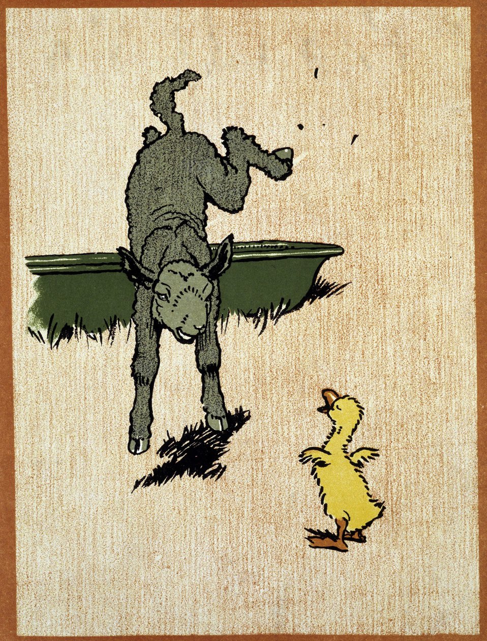 Cordeiro e patinho preto - desenho de Cecil Aldin de Cecil Charles Windsor Aldin