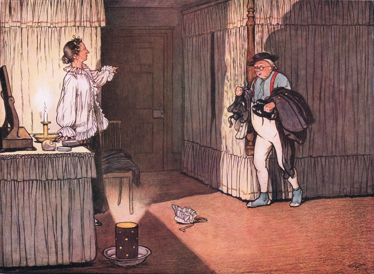 Eu confio em minha senhora, retomei o Sr. Pickwick, que meu caráter imaculado e o respeito dedicado que eu nutro pelo seu sexo de Cecil Charles Windsor Aldin