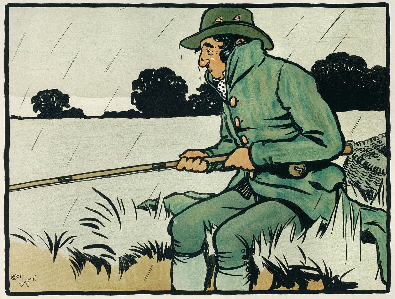 Velhos Desportos e Jogos Ingleses: Angling de Cecil Charles Windsor Aldin