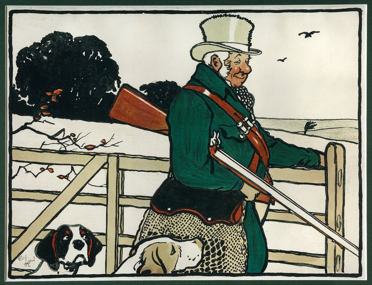 Velhos Desportos e Jogos Ingleses: Tiroteio de Cecil Charles Windsor Aldin