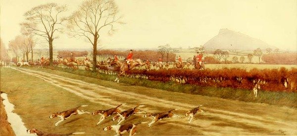 The Cheshire - longe de Tattenhall, 1912 (caneta, tinta e wc) (para detalhes ver 85437) de Cecil Charles Windsor Aldin