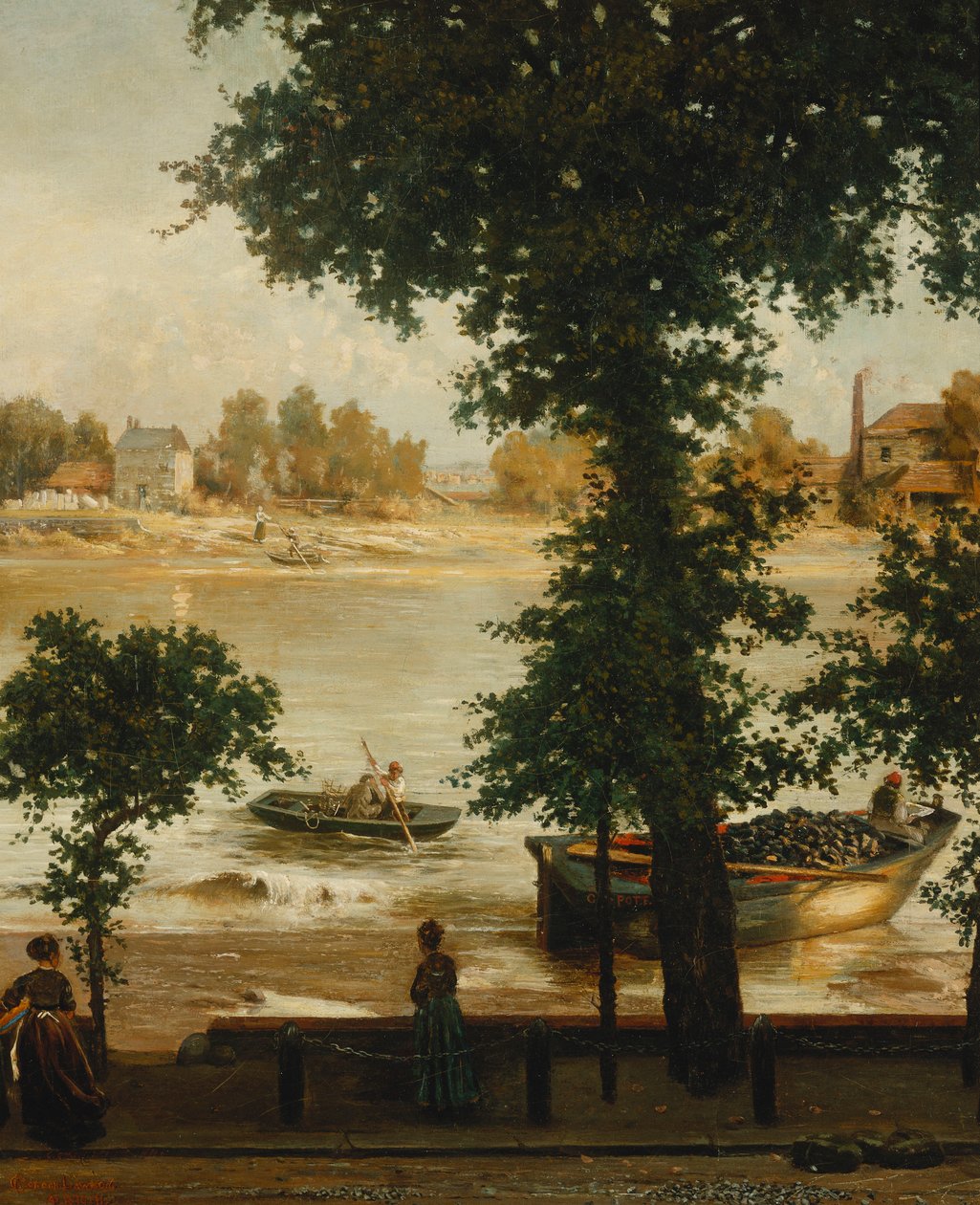 Uma noite de verão em Cheyne Walk, 1870-71 de Cecil Gordon Lawson