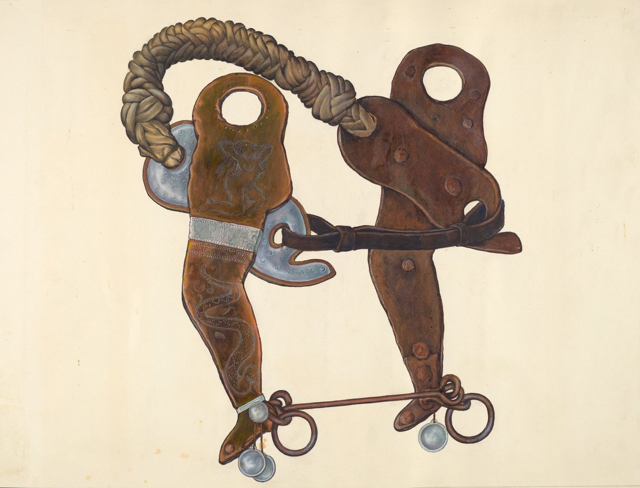 Pedacinho de Hackamore do Cowboy de Cecil Smith
