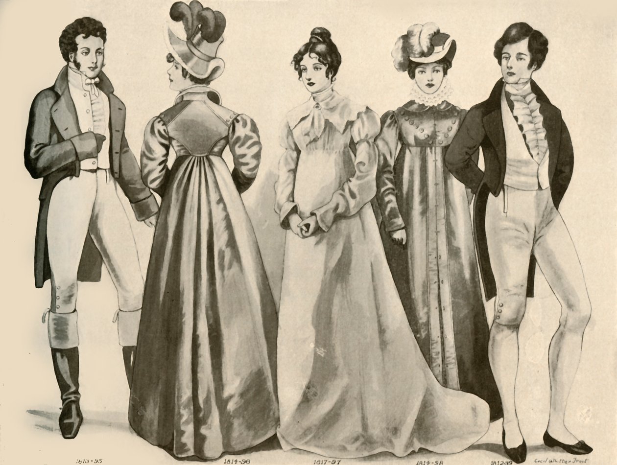 Vestuário de 1812-1828, 1907, 1937. de Cecil W. Trout