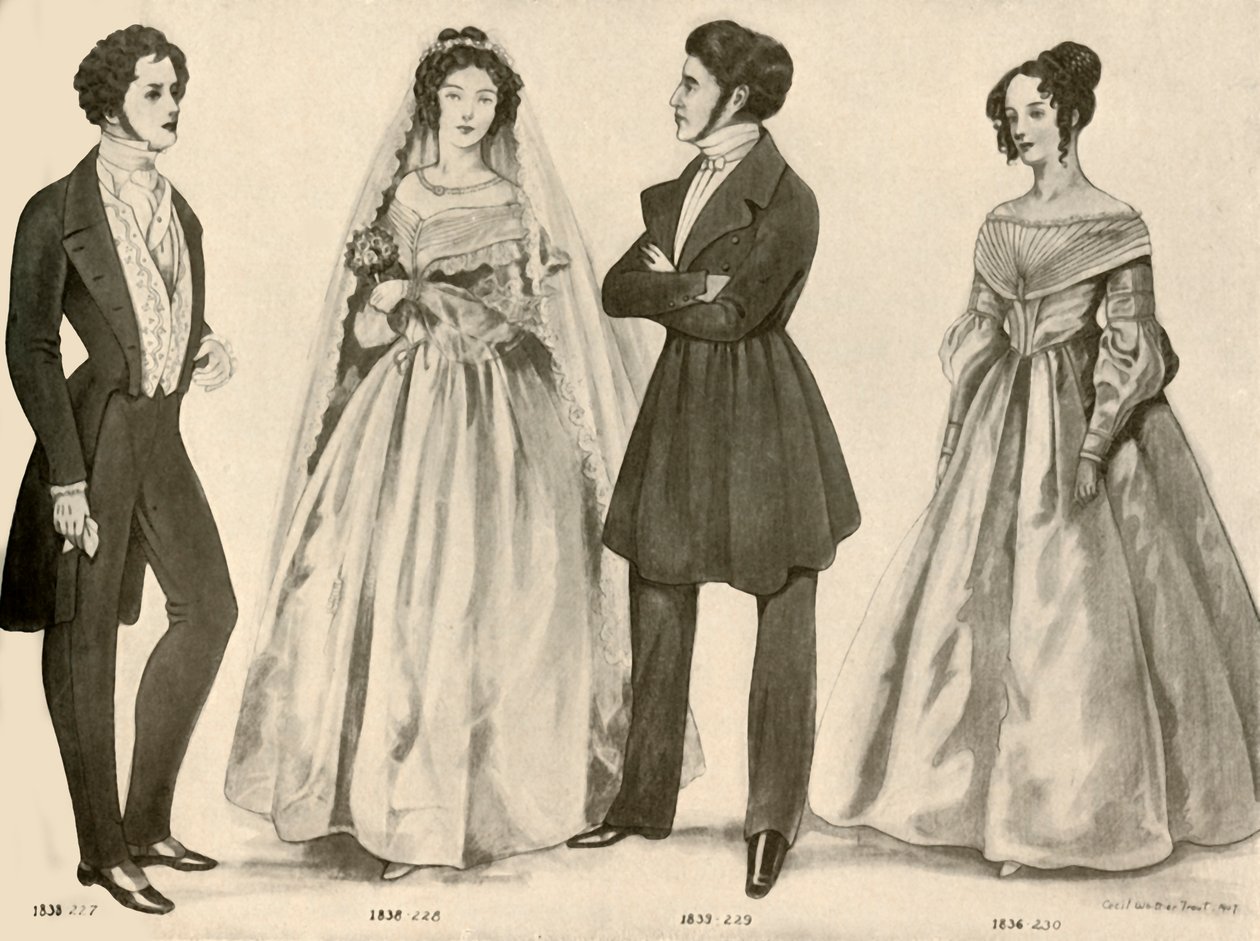Vestuário de 1836-1847, 1907, 1937. de Cecil W. Trout