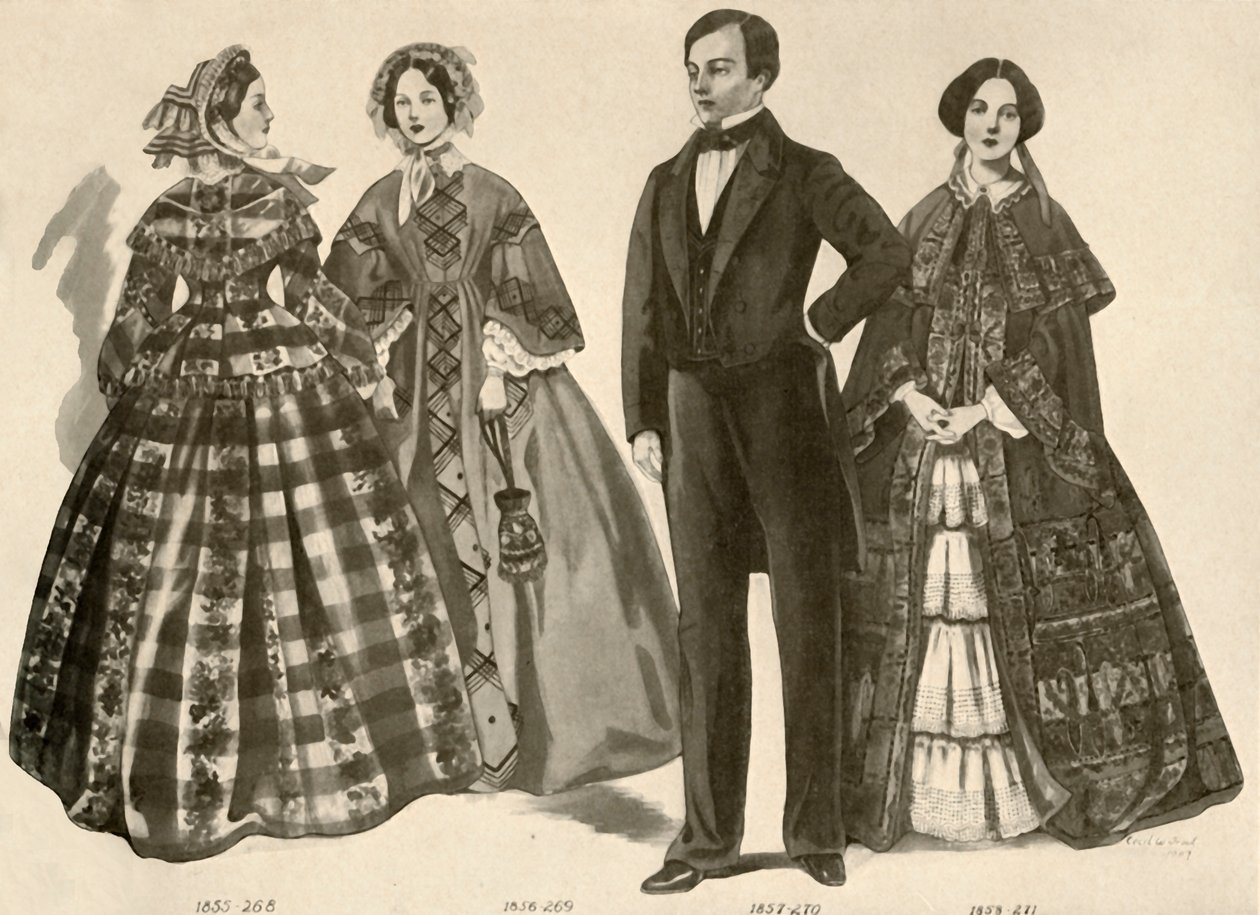Vestuário de 1850-1856, 1907, 1937. de Cecil W. Trout