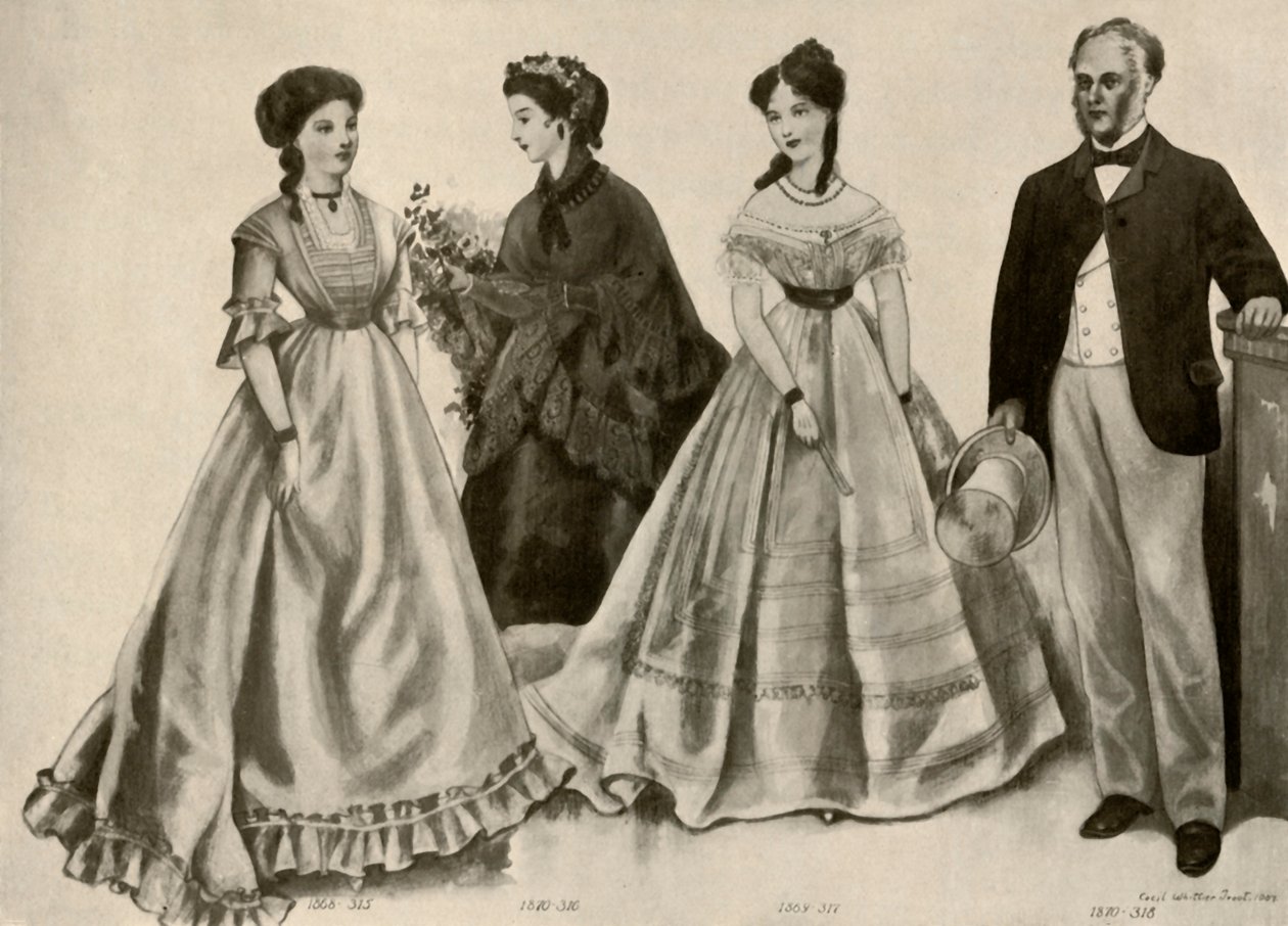 Roupas de 1860-1870, 1907, 1937. de Cecil W. Trout